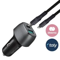 Dual-Port Car Charger 45 Watts - Black